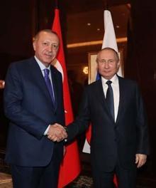 Berlinde Cumhurbaşkanı Erdoğan-Putin görüşmesi