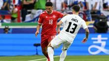 Slovenya - Danimarka maçından kareler
