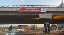 Diyarbakır surlarına MHP ve Türk bayrakları asıldı... İşte görüntüler