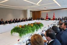 Erdoğan, Türkiye-ABD İş Konseyi Başkanı Ulukaya ve ABDli üst düzey şirket yöneticileriyle görüştü