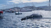 Bodrumda marinada yangın Bölgeden yeni görüntüler