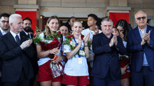 A Milli Kadın Voleybol Takımı için karşılama töreni düzenlendi