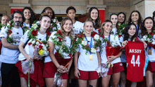A Milli Kadın Voleybol Takımı için karşılama töreni düzenlendi