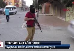 Uyuşturucu tacirleri, duvara "torbacı kalmadı" yazdı
