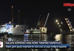 Yeni Galata Köprüsü bir süre trafiğe kapatıldı