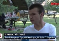 17 yaşındaki genç 11 ayda 62 kilo verdi