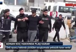 Uyuşturucudan gözaltına alınan oyuncu hakkında  flaş karar