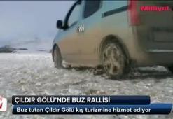 Çıldır Gölü'nde buz rallisi