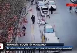 Kadının cep telefonunu çalan şahıs suçüstü yakalandı