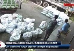 Sebze halinde silahlı saldırı kamerada