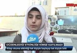 Düzenlendiği etkinliğe kimse katılmayınca tek başına kaldı