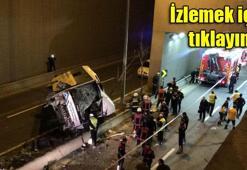 Özel halk otobüsü köprüden uçtu: 13 yaralı
