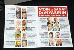 'Evet' için bastırılan broşürde ilginç isimler