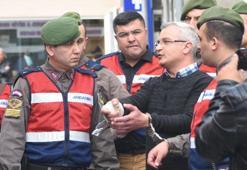 Polisi şehit eden tutuklu Azeri sanığa olay yerinde keşif yaptırıldı