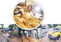 Asfaltı bile söküp attı!