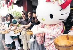 Hello Kitty sıcaklara karşı