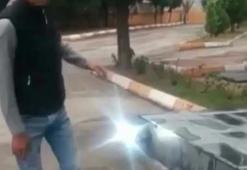 Atatürk büstüne götürüp tek ayak üzerinde asker selamı verdirttiler