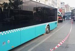 Her şey bir anda oldu! Otobüstekiler ne olduğunu anlamadı