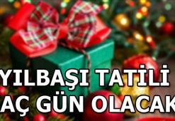 Yılbaşı tatili kaç gün? 31 Aralık hangi güne denk geliyor?