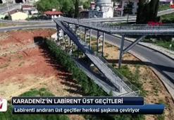 Karadeniz'in labirent üst geçitleri şaşırtıyor