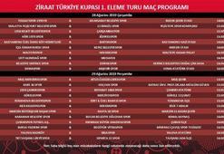 Ziraat Türkiye Kupası 1. tur programı açıklandı