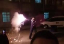 Asker eğlencesinde havai fişek patladı, ortalık savaş alanına döndü