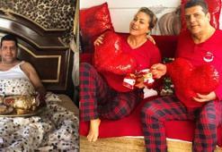 Yeliz Yeşilmen’den kırmızı pijamalı aşk pozu