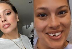 Ashley Graham'in kurabiye yerken dişi kırıldı