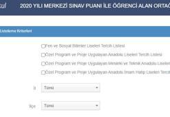 LGS tercih ekranı ve nasıl tercih yapılır? 2020 LGS taban puanları ve MEB lise yüzdelik dilimleri...