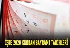 Bayram ne zaman başlıyor, 2020 kaç gün tatil? Kurban Bayramı ayın kaçında?