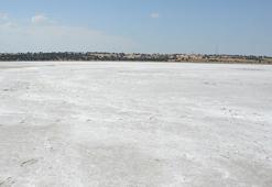 Edirne'de sıcaklardan dolayı göl buharlaştı