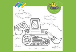 Traktör çizip, boyayalım