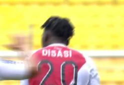 Axel Disasi'nin Monaco formasıyla attığı ilk gol