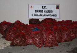 Edirne'de çuval çuval ele geçirildi! Tam 1 ton...