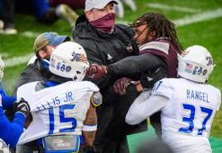 Amerikan futbolu turnuvasında arbede yaşandı