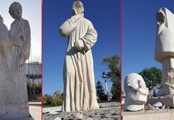 Antalya'da heykel terörü! Bu kez kafaları ve parmakları kırıldı