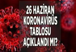 Son dakika: 26 Haziran koronavirüs tablosu açıklandı! Son 24 saatte kaç yeni vaka tespit edildi, can kaybı sayısı kaç oldu?