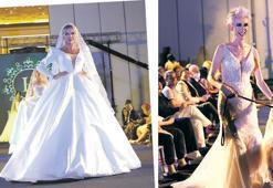 Gelinlik provası yaptı