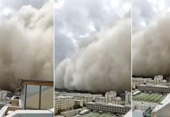 Kum fırtınası kenti yuttu!