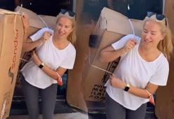 Burcu Esmersoy yangın bölgesinde! Yardım kolilerini taşıdı