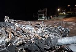 Yangın gözetleme uçuşu yapan insansız helikopter düştü