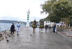 Sarıyer'de atlı polislerden denetim