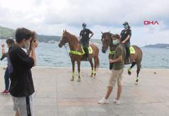 Sarıyer'de atlı polislerden denetim