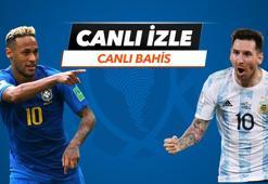 Brezilya - Arjantin maçı Tek Maç, Canlı Bahis ve Canlı İzle seçenekleriyle Misli.com’da
