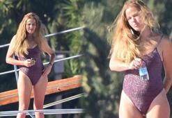 Naz Elmas Bodrum'da! Teknede görüntülendi