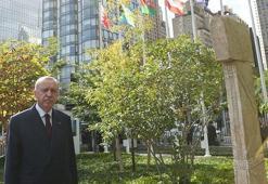 Cumhurbaşkanı Erdoğan, BM'de Göbeklitepe dikilitaş replikasını ziyaret etti