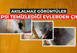Akılalmaz görüntüler! Hepsi temizlediği evlerden çıktı