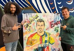 Sanatçı Ersan Kay, Emre Belözoğlu ve Miralem Pjanic'i resmetti