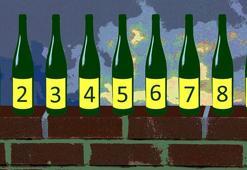 Bir şişe, iki şişe, üç şişe, git hemen orada gişe tekerlemesi oku