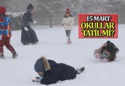 BUGÜN (15 MART) OKULLAR TATİL Mİ, OKUL VAR MI? Salı günü kar tatili olan il ve ilçeler
